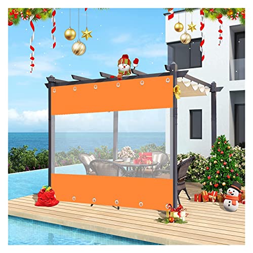 VagxTbs PVC-Außenvorhänge wasserdichte Plane, mit Öse Mehrzweck-PVC-Pergola-Seiten for Pavillon, Terrassen, Garten Windschutzscheibe(2.4x2m/7.87x6.56ft) von VagxTbs