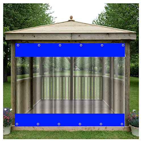VagxTbs Pergola-Vorhänge Wasserdicht PVC Winddichtes Seitenteil 0,5mm Dick Reißfest Mehrzweck Zeltseitenteile für Pavillon Veranda Pergola(4.4x2.5m/14.4x8.2ft) von VagxTbs