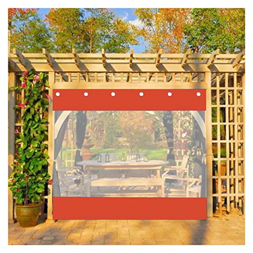 VagxTbs Transparente PVC-Plane wasserdichte Platte mit Metallösen 0.5mm Winddichtes Seitenteil für Garten, Schwimmbad, Bauernhof(1.7x2m) von VagxTbs