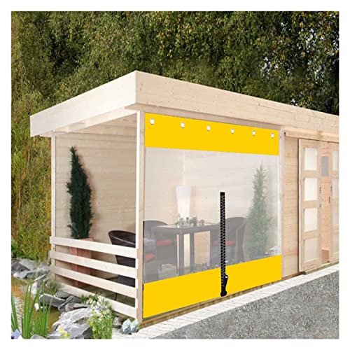 VagxTbs Transparente Vorhänge Wasserdicht PVC mit Ösen Wetterresistent Transparent Winddicht Balkonvorhänge, für Terrasse, Pavillon, Anpassbar(2x2.2m/6.56x7.22ft) von VagxTbs