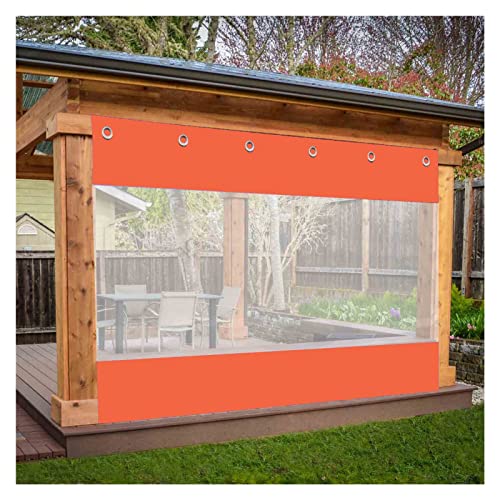 VagxTbs wasserdichte Transparente PVC Plane 0.5mm mit Ösen Draussen Klar Wasserdicht Vorhang, für Fabrik, Supermarkt, Anpassbar(1x2.2m) von VagxTbs
