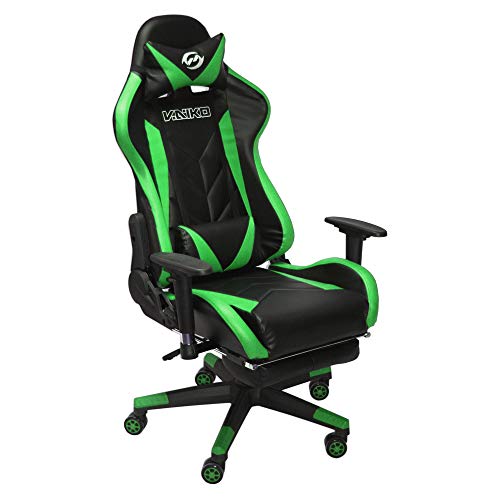 Vaiko Bürostuhl Gaming Schreibtischstuhl Drehstuhl Race Chair Sportsitz + Beinauflage … von Vaiko