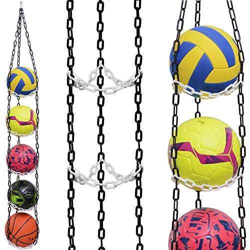 Vailantes Universal-Ballhalter für Basketball, Fußball, Volleyball - Ballaufhänger - Aufbewahrung von Sportgeräten - Präsentation von Bällen an der Wand – Schwarz Weiß von Vailantes