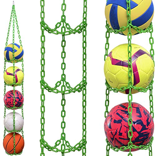 Vailantes Universal-Ballhalter für Basketball, Fußball, Volleyball - Ballaufhänger - Aufbewahrung von Sportgeräten - Präsentation von Bällen an der Wand – Grün von Vailantes