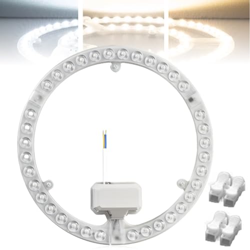 1 Pack LED Modul Umrüstsatz: 3 Lichtarten einstellbar,36W LED Modul für Deckenleuchten,LED Umrüstplatine mit Haltemagneten, Retrofit LED Platine für Deckenleuchte,LED Ringmodul Ringlampe 23 cm,6000K von Vaileal