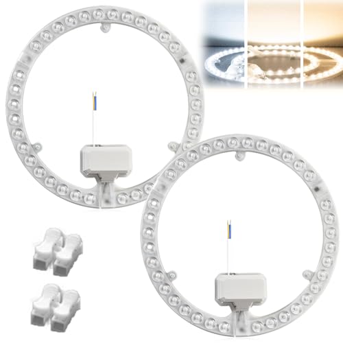 2 Stück LED Modul für Deckenleuchten, 36W LED Modul Umrüstsatz, Retrofit LED Ringmodul Ringlampe Ø23cm, LED Platine mit Haltemagneten, 6500K Weiß LED Modul Umrüstplatine für Deckenleuchten (Warmweiß) 2 Stück LED Modul für Deckenleuchten, 36W LED Modul Umrüstsatz, Retrofit LED Ringmodul Ringlampe Ø23cm, LED Platine mit Haltemagneten, 6500K Weiß LED Modul Umrüstplatine für Deckenleuchten (Warmweiß) von Vaileal
