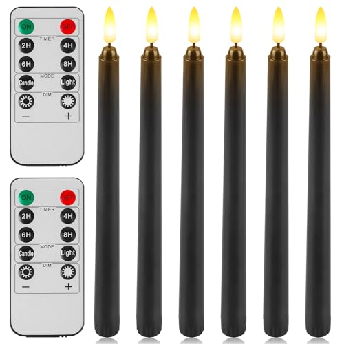 6 Stück LED Kerzen, 28cm LED Kerzen mit Fernbedienung, LED Stabkerzen mit Timerfunktion, Batteriebetriebene mit 3D Flackernde Flamme, Elektrische Kerzen für Party, Halloween und Weihnachten Decor 6 Stück LED Kerzen, 28cm LED Kerzen mit Fernbedienung, LED Stabkerzen mit Timerfunktion, Batteriebetriebene mit 3D Flackernde Flamme, Elektrische Kerzen für Party, Halloween und Weihnachten Decor von Vaileal