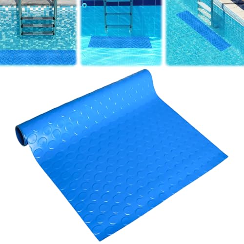 Schwimmbadleitermatte: 90x40CM Pool-Leitermatte, Pool schutzmatte, Schutzmatte für Poolleiter Anti Rutsch Leitermatte, Leiterunterlage Pool Schutzmatte mit Rutschfester Textur für Schritte,Treppen von Vaileal