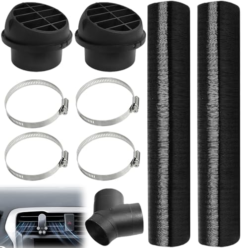 Standheizung Zubehör, Durchmesser 75mm Auto Heizung Rohr Kanal Y-Rohr-Set Warmluftauslass, Entlüftungsschlauch Clips Set Für Heizung Standheizung Zubehör, Durchmesser 75mm Auto Heizung Rohr Kanal Y-Rohr-Set Warmluftauslass, Entlüftungsschlauch Clips Set Für Heizung von Vaileal