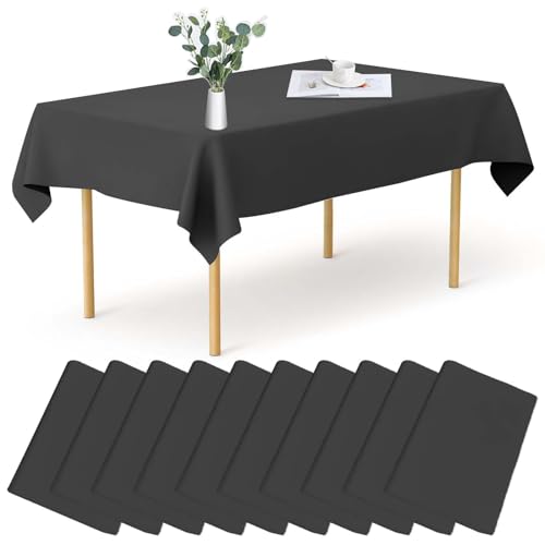 Tischdecke Einweg, 10 Packungen Tischdecke mit 137x183cm, Wasserabweisend PEVA Tischdecke Einweg, Rechteckig Kunststoff-Tischdecke für Picknick, Grillen, Hochzeiten, Bankett, Dekoration von Vaileal