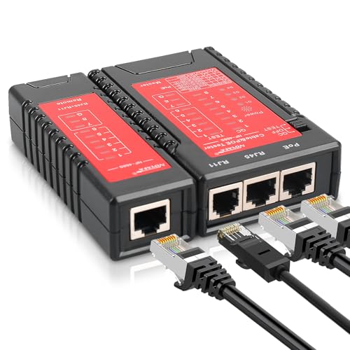 Vaileal NF-468S Netzwerk Kabel Tester, Netzwerk Tester, Netzwerk Kabeltester, Netzwerk RJ45 Tester, Ethernet Kabel Kontinuität Tester -RJ45/RJ11/CAT5/CAT6/CAT5E/CAT6A, Telefonleitung CAT3, lan tester Vaileal NF-468S Netzwerk Kabel Tester, Netzwerk Tester, Netzwerk Kabeltester, Netzwerk RJ45 Tester, Ethernet Kabel Kontinuität Tester -RJ45/RJ11/CAT5/CAT6/CAT5E/CAT6A, Telefonleitung CAT3, lan tester von Vaileal