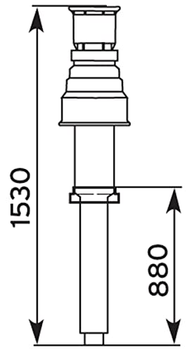 Vaillant 303200 Dachdurchführung senkrecht, 80/125mm, PPs, schwarz von Vaillant