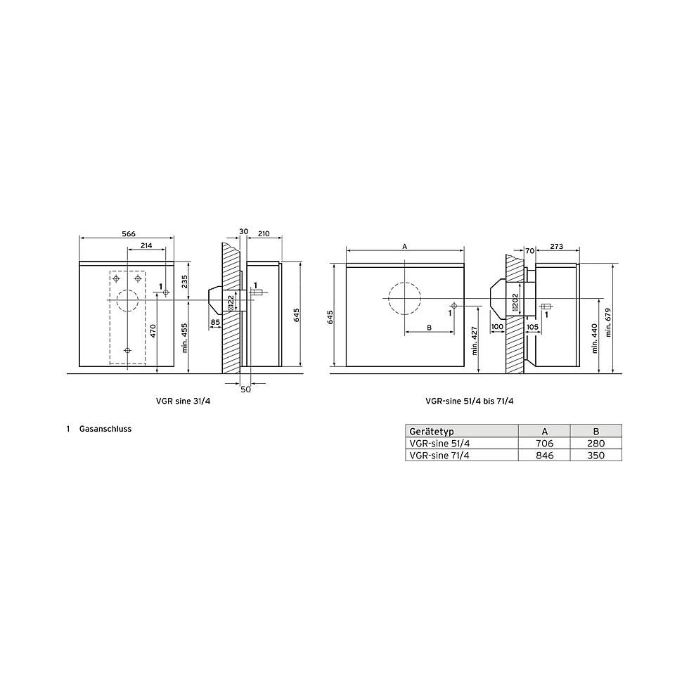 Vaillant Gas-Raumheizaut. VGR-sine 31/4P für Außenwandanschluss cremeweiß/grau 0010007937 von Vaillant