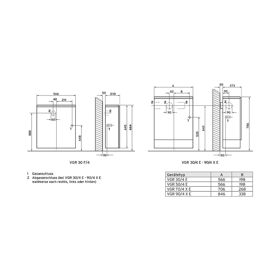 Vaillant Gas-Raumheizautomat VGR 50/4 XE für Schornsteinanschluss cremeweiß/grau 0010007931 von Vaillant