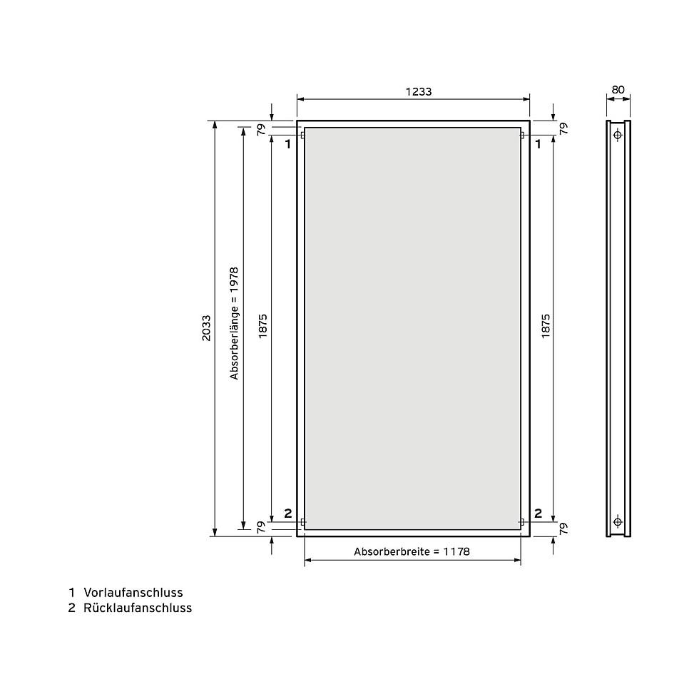 Vaillant auroTHERM plus VFK 155/2 V Solar-Flachkollektor 0010038512 von Vaillant