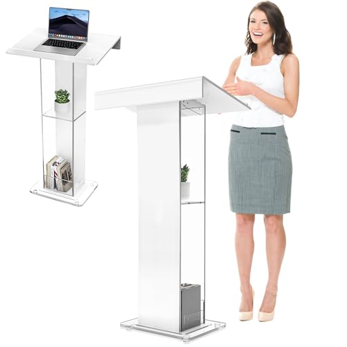 Vakiorn Acryl-Rednerpult, 115cm/45.3in Komforthöhe, 10 mm Dicke, Transparent mit Ablagefächern, Wasserdicht, Kanzel für Kirchen Stand für Klassenzimmer, Konferenz, Hochzeit und mehr Vakiorn Acryl-Rednerpult, 115cm/45.3in Komforthöhe, 10 mm Dicke, Transparent mit Ablagefächern, Wasserdicht, Kanzel für Kirchen Stand für Klassenzimmer, Konferenz, Hochzeit und mehr von Vakiorn