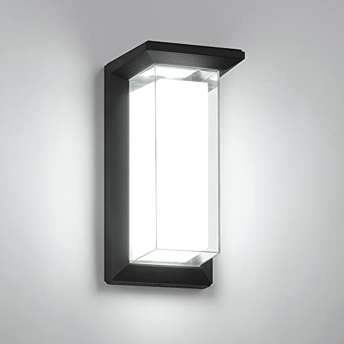 Vakola 18W LED Wandleuchte Aussen, Wasserdichte IP65 Außenwandleuchte, Doppelschicht Außenleuchte Moderne Außenlampe Wand für Front Badezimmer Balkon Flur Treppenhaus Ausenwand Beleuchtung von Vakola