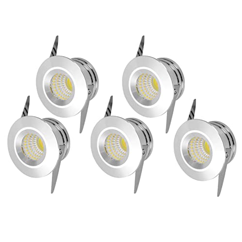 Vakola LED Einbaustrahler, Mini LED Einbauleuchten 5er 3W LED Spot Light Einbaustrahler badezimmer Deckenspots von Vakola