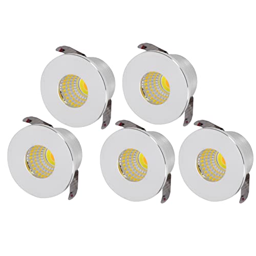Vakola Mini LED Einbaustrahler Flach, Aluminium LED Einbauleuchte mit Dimmbar Mini spotlight Einbauleuchten für Kleiderschrank Displayleuchte von Vakola