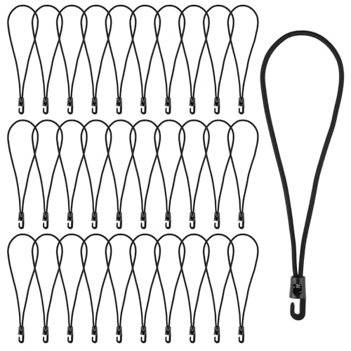 Spanngummi mit Haken, 30 Stück Expander mit Haken 26cm, Planenspanner Gummispanner für Camping Planen, Zelt, Anhängerplane, Poolabdeckung, Banner (Schwarz) von Vaktop
