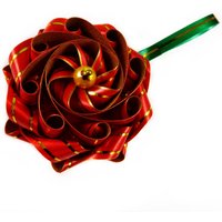 Deko Blumen Kanzashi Stil Mit Echten Perlen - Weihnachts- Hochzeits- Dekoration Tischschmuck Weihnachtsbaum von ValaddaJewelry