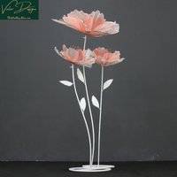 Set 2 4, 9Ft Höhe Riesen Metall Blume Kunst Garten Ornament Hochzeit, Alice Im Wunderland Party Braut Deko, Große Blumen Wand von ValarDesigns