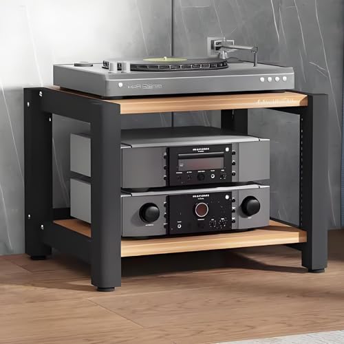 2/3/4/5-stufiges HiFi-Rack-AV-Regal, Multifunktionaler Mehrschichtiger HiFi-Schrank Audio-Video-Komponenten Stereo-Geräteschrank, Für Audio Video Komponenten Schrank Und Plattenspieler Ständer(Beige,H von Valdoza