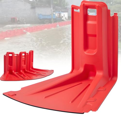 Hochwasserbarrieren für den Außenbereich –Hochwasserbarriere – Wiederverwendbare L-förmige ABS-Platten – Einfache Installation – Schutz vor Überschwemmungen an Außentüren(4-pcs) von Valdoza