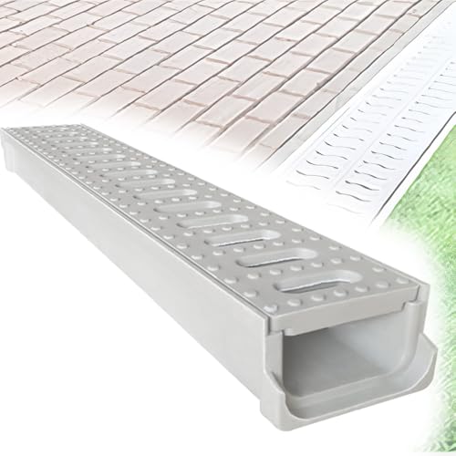 Resin-Außen-Kanalablauf-Kit – robustes Rinnensystem mit mehreren Varianten – perforiertes Metallgitter mit Regenwasserfilter – reibungsloser Ablauf für Garten, Einfahrt, Terrasse – einfache Montage(Co Resin-Außen-Kanalablauf-Kit – robustes Rinnensystem mit mehreren Varianten – perforiertes Metallgitter mit Regenwasserfilter – reibungsloser Ablauf für Garten, Einfahrt, Terrasse – einfache Montage(Co von Valdoza