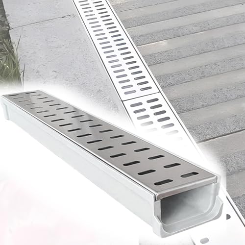 Resin-Außen-Kanalablauf-Kit – robustes Rinnensystem mit mehreren Varianten – perforiertes Metallgitter mit Regenwasserfilter – reibungsloser Ablauf für Garten, Einfahrt, Terrasse – einfache Montage(Co Resin-Außen-Kanalablauf-Kit – robustes Rinnensystem mit mehreren Varianten – perforiertes Metallgitter mit Regenwasserfilter – reibungsloser Ablauf für Garten, Einfahrt, Terrasse – einfache Montage(Co von Valdoza
