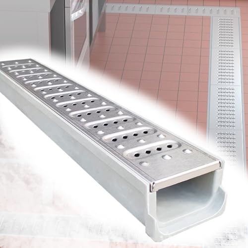 Resin-Außen-Kanalablauf-Kit – robustes Rinnensystem mit mehreren Varianten – perforiertes Metallgitter mit Regenwasserfilter – reibungsloser Ablauf für Garten, Einfahrt, Terrasse – einfache Montage(Co Resin-Außen-Kanalablauf-Kit – robustes Rinnensystem mit mehreren Varianten – perforiertes Metallgitter mit Regenwasserfilter – reibungsloser Ablauf für Garten, Einfahrt, Terrasse – einfache Montage(Co von Valdoza