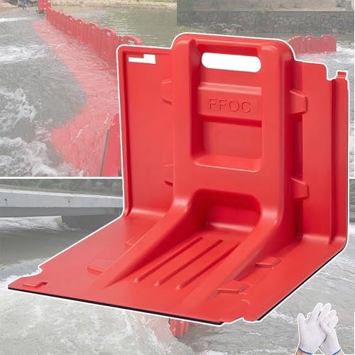 Schnelldamm Hochwasserbarriere – Wiederverwendbare L-förmige Barriereplatten aus ABS transportieren – Schutz vor Überschwemmungen im Außenbereich(2-pcs) von Valdoza