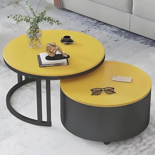 Valdoza 2er Set Couchtische Mit Stauraum, Multifunktionaler Couchtisch, Drehbare Holzplatte & Metallgestell, Stapelbar Und Platzsparend, Wohnzimmertisch Für Wohnzimmer, Schlafzimmer, Büro(Color-19) Valdoza 2er Set Couchtische Mit Stauraum, Multifunktionaler Couchtisch, Drehbare Holzplatte & Metallgestell, Stapelbar Und Platzsparend, Wohnzimmertisch Für Wohnzimmer, Schlafzimmer, Büro(Color-19) von Valdoza