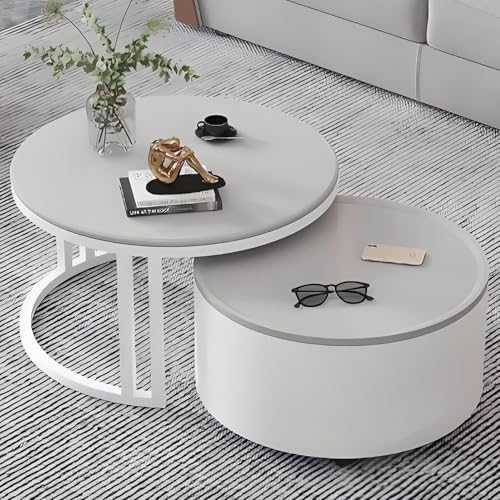 Valdoza 2er Set Couchtische Mit Stauraum, Multifunktionaler Couchtisch, Drehbare Holzplatte & Metallgestell, Stapelbar Und Platzsparend, Wohnzimmertisch Für Wohnzimmer, Schlafzimmer, Büro(Color-28) Valdoza 2er Set Couchtische Mit Stauraum, Multifunktionaler Couchtisch, Drehbare Holzplatte & Metallgestell, Stapelbar Und Platzsparend, Wohnzimmertisch Für Wohnzimmer, Schlafzimmer, Büro(Color-28) von Valdoza