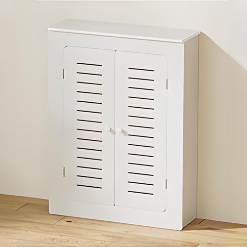 Valdoza Heizkörperverkleidung, Heizungsabdeckung， Heizkörper Hülle Lamellen-Design, Verfügbar Radiator Cover Bathroom Leicht Zu Reinigen Heizkörperabdeckung Für Schlafzimmer Wohnzimmer(Whit von Valdoza