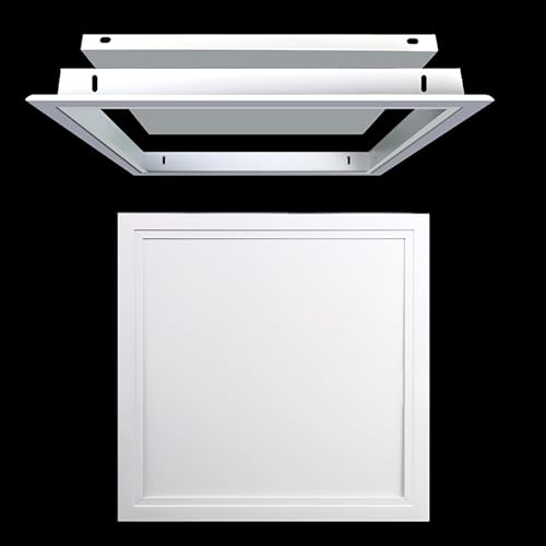 Versenkte Revisionsklappe Decke aus Aluminium – Trockenbau Inspektionsplatte, feuerfest, mit Schloss und Magnetverschluss, flache Design-Revisionsklappe für Elektro- und Sanitärinstallationen(White,50 von Valdoza