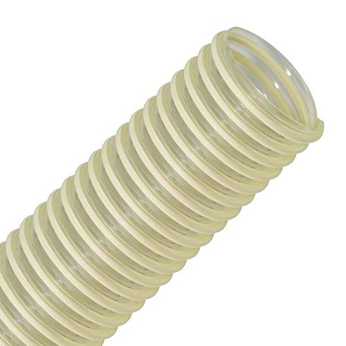 FLEXTUBE PU L-AS 50mm (2 Zoll), Länge Meterware - leichter, Polyurethanschlauch, Absaugschlauch mit PVC Spirale, antistatisch, Förderschlauch, Saugschlauch von Valekna