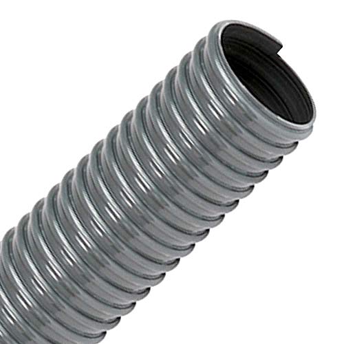 FLEXTUBE PVC-L 32mm (1 1/4 Zoll), Länge 25m - leichter, hoch flexibler Saugschlauch, Spiralschlauch aus PVC, Schlauch für Wasser, Luft, Pulver, Sägemehl, Späne von Valekna