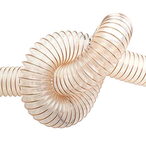 PURTON SL ECO 100mm (4 Zoll), 5m - Absaugschlauch superleicht, sehr flexibel, schwer entflammbar, transparent Spiralschlauch für Absauganlage von Valekna