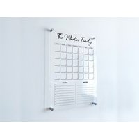 Acryl Familienplaner Wandkalender - Personalisierter Trocken Abwischbarer Tafel, Kalender, Monats- Und Wochenkalender, Transparenter Kalender von ValeriasCalendarShop