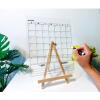 Acryl-Tischkalender 2023 - Personalisierter Trocken Abwischbarer Tafel, Vertikaler Tischkalender, Monats- Und Wochenkalender, Housewarming-Geschenk von ValeriasCalendarShop