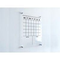 Acryl-Wandkalender 2025 - Personalisierter, Trocken Abwischbarer Wandkalender, Vertikaler Monats- Und Wochenkalender, Housewarminggeschenk von ValeriasCalendarShop