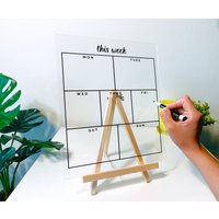 Acryl-Wochenkalender 2023 - Personalisiertes Dry Erase Board, Tischkalender, Wochenkalender, Housewarming-Geschenk, Benutzerdefinierter Kalender von ValeriasCalendarShop