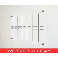 Custom Acryl-Wochenplaner - Trocken Abwischbares Brett, Trocken Abwischbarer Kalender, To-Do-Liste, Transparenter Kalender Custom Acryl-Wochenplaner - Trocken Abwischbares Brett, Trocken Abwischbarer Kalender, To-Do-Liste, Transparenter Kalender von ValeriasCalendarShop