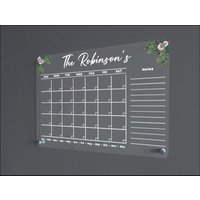 Floraler Acryl-Wandkalender - Personalisiertes, Trockenes Erase Board, Wandkalender, Monats- Und Wochenkalender, Housewarming Geschenk von ValeriasCalendarShop