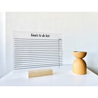 Personalisierte Klare Acryl To-Do-Liste - Dry Erase Board, Benutzerdefinierter Trocken Abwischbarer Kalender, Monats- Und Wochenkalender von ValeriasCalendarShop