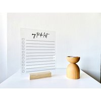 Personalisierter Acryl To-Do Planer Tischkalender - Trocken Abwischbare Tafel, Trocken Abwischbarer Kalender, Monats- Und Wochenkalender von ValeriasCalendarShop