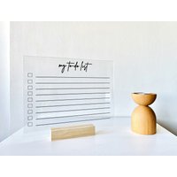 Personalisierter Acryl To-Do Planer Tischkalender - Trocken Abwischbare Tafel, Trocken Abwischbarer Kalender, Monats- Und Wochenkalender von ValeriasCalendarShop