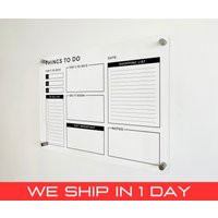 Personalisierter Acryl To-Do Planer Wandkalender - Dry Erase Board, Trocken Abwischbarer Kalender, Monats- Und Wochenkalender, Transparenter Kalender von ValeriasCalendarShop