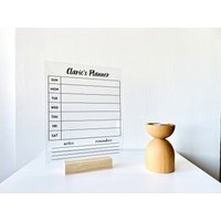 Personalisierter Acryl Wochenplaner Tischkalender - Trocken Abwischbare Tafel, Trocken Abwischbarer Kalender, Monats- Und Wochenkalender von ValeriasCalendarShop